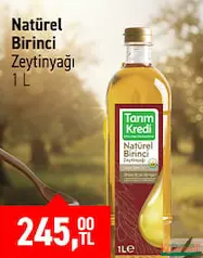 TARIM KREDİ NATÜREL BİRİNCİ ZEYTİNYAĞI 1 L fiyat ve kampanya bilgisi